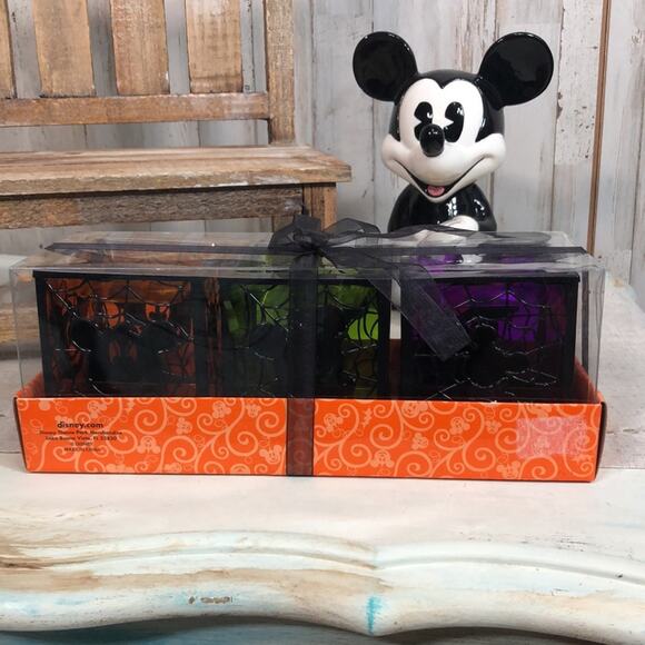 Brand New in Package Vintage Mickey Set of 3 Votive Holders from the Parks - Picture 3 of 12
